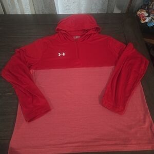 Under Armour Red Hooded Pullover